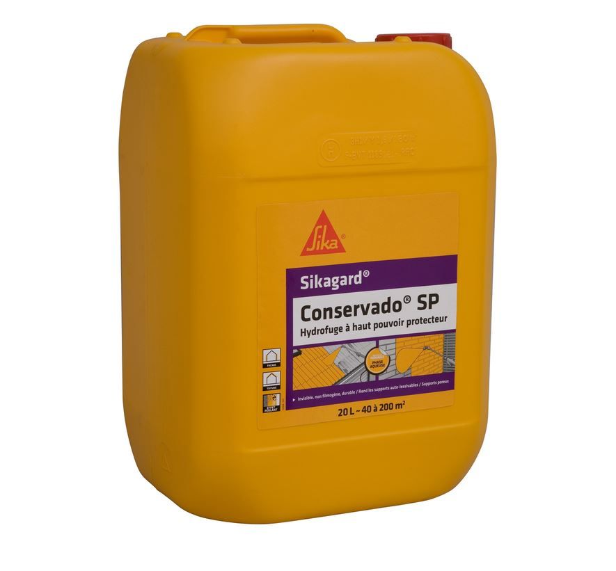 Hydrofuge pour façades et toitures Sika Sikagard Conservado SP 20L