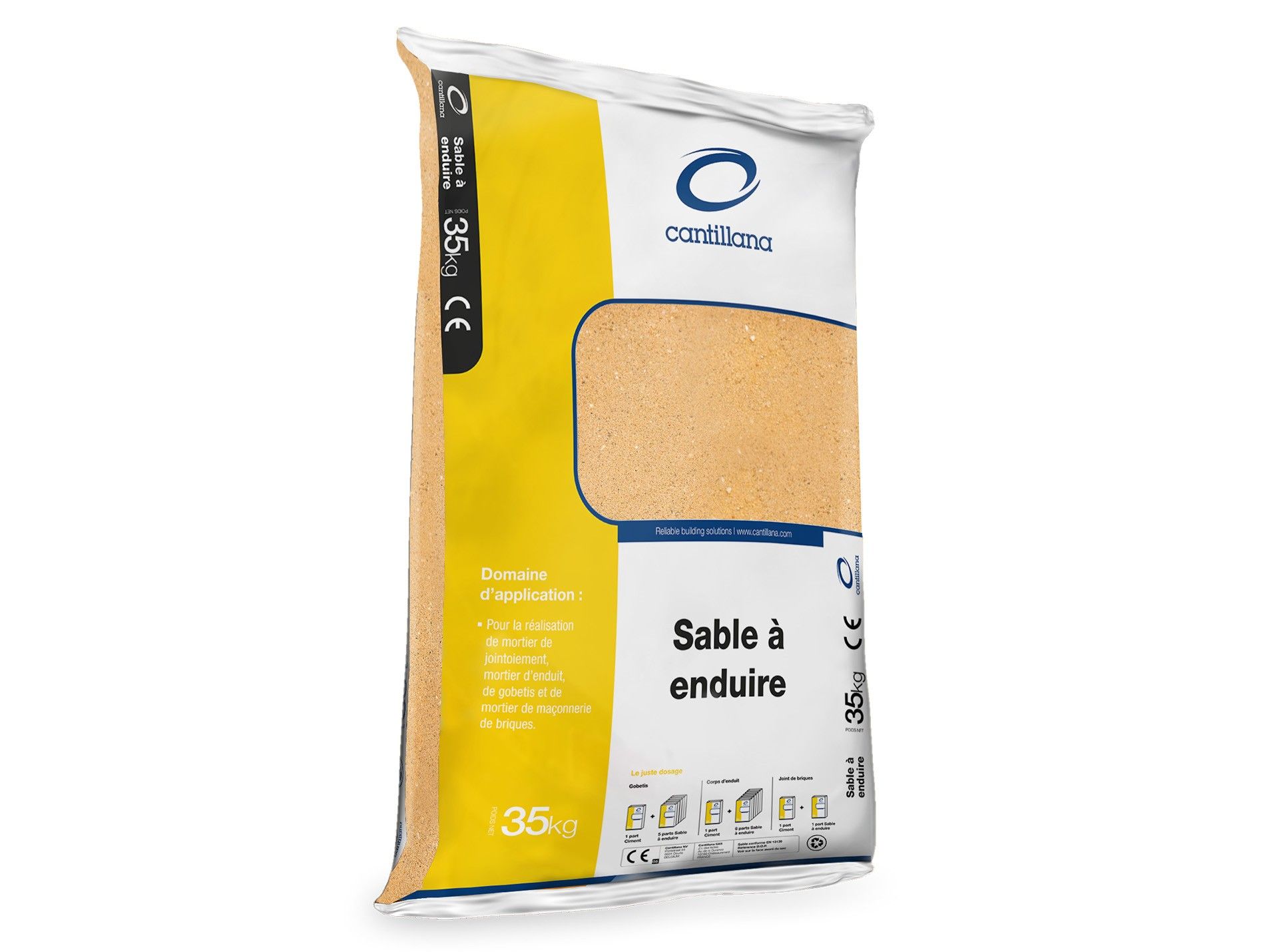 Sable à enduire Cantillana - sac de 35Kg - Gosset Matériaux