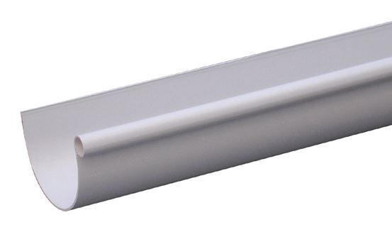 Gouttière PVC demi ronde développé T16 - long. 4m - Gosset Matériaux