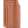 Tuile Panne H2 terre cuite (tous coloris) - long. 43,2 cm x larg. 25,5 cm