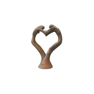 Statue contemporaines béton tristan & iseult demi rouille